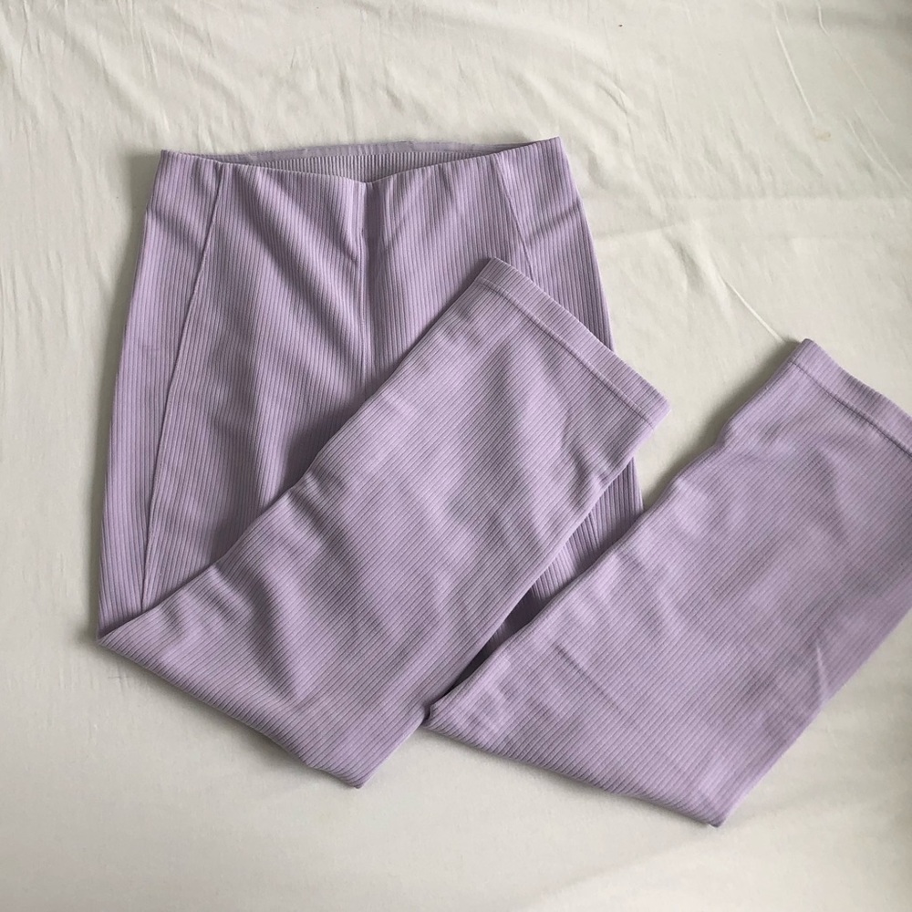 lululemon athletica Lavender Ribbed Wide-Leg Pants